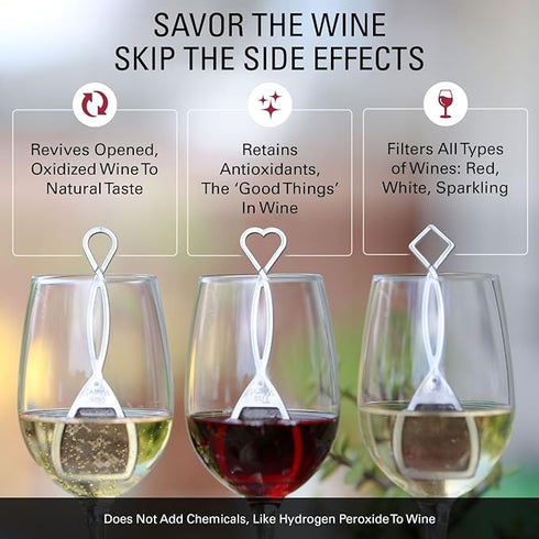 No More Wine Headaches! Wine Wand Sulfite Remover – 4 Pack